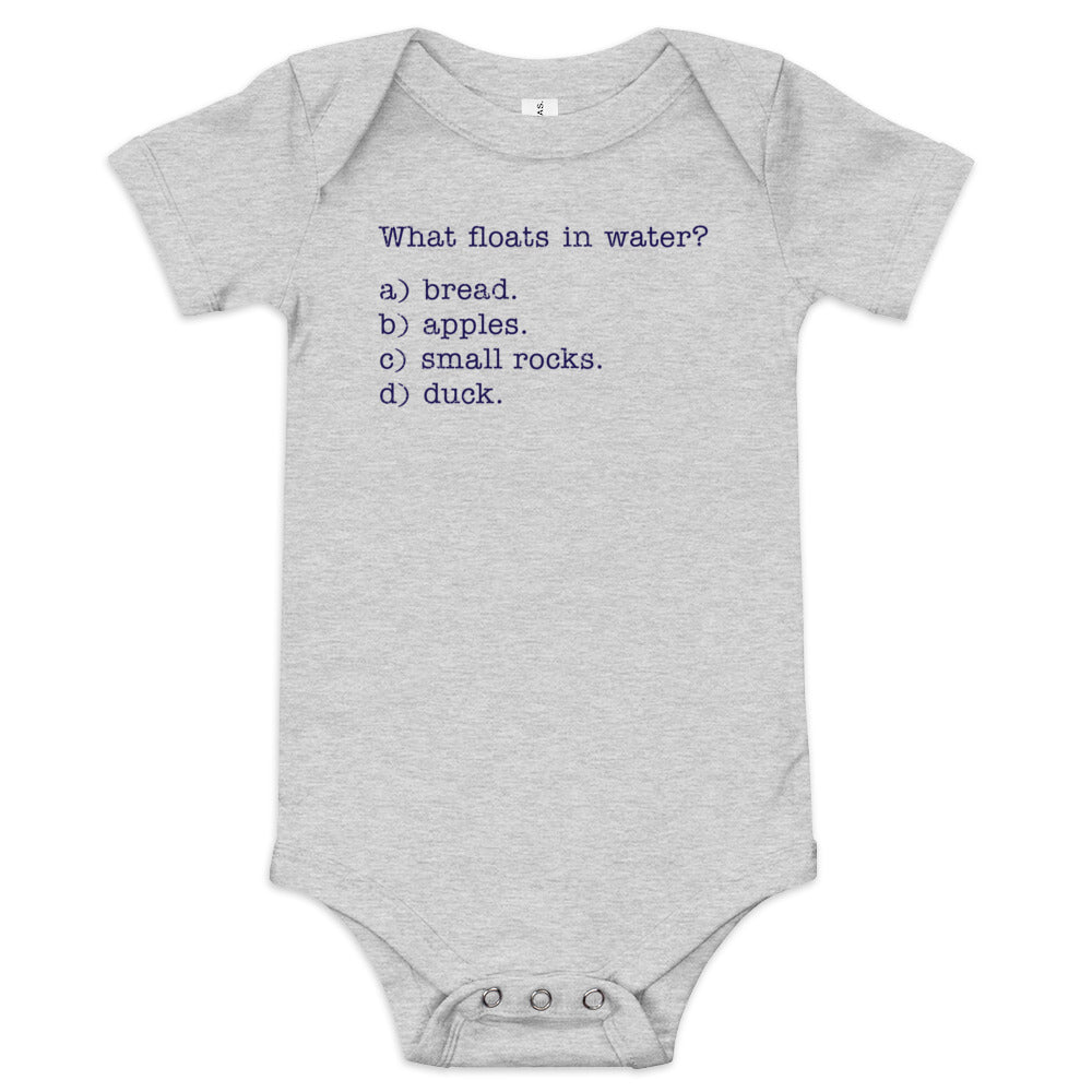 What Floats In Water? Kid's Onesie