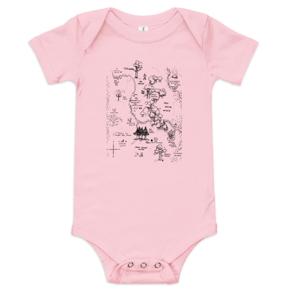 100 Acre Map Kid's Onesie