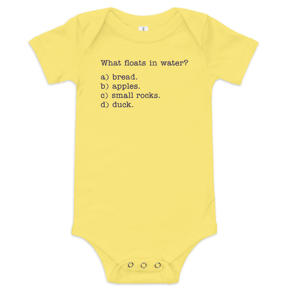 What Floats In Water? Kid's Onesie