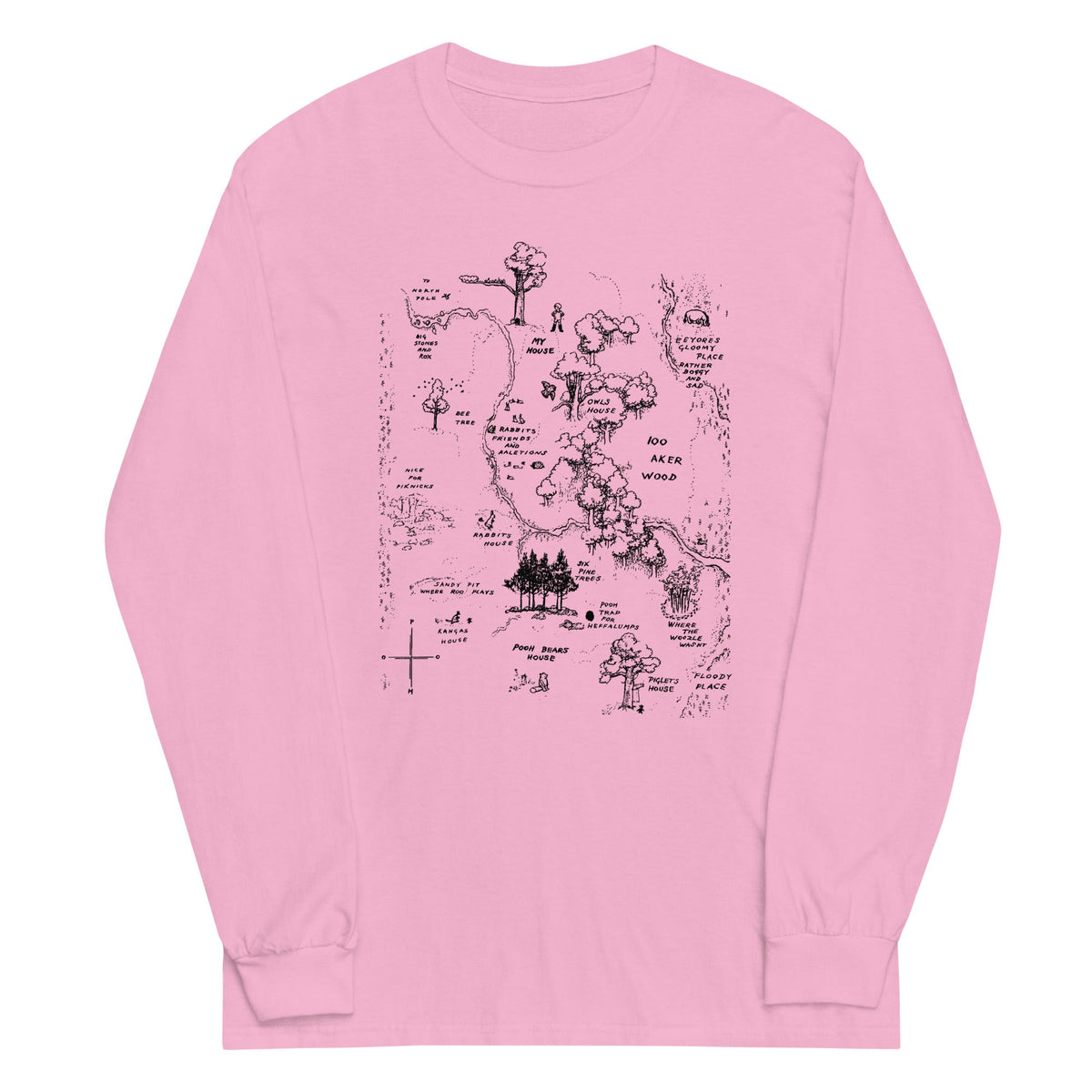 100 Acre Map Unisex Long Sleeve Tee product image 4