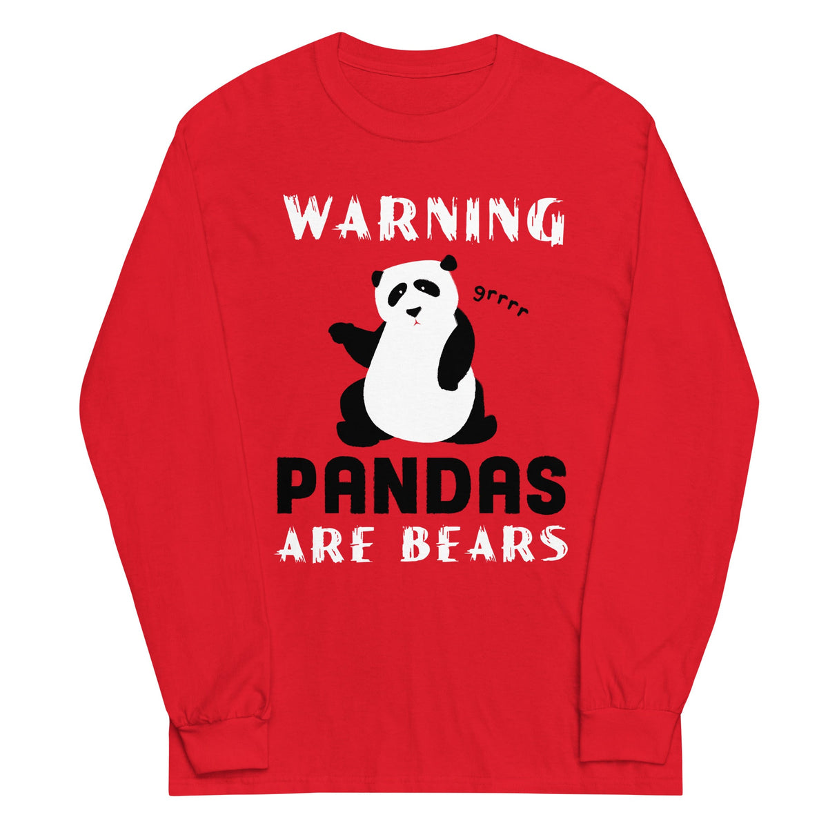 Warning, Pandas Are Bears Unisex Long Sleeve Tee product image 2