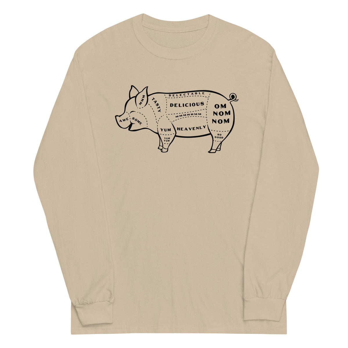 Tasty Pig Cuts Unisex Long Sleeve Tee product image 3