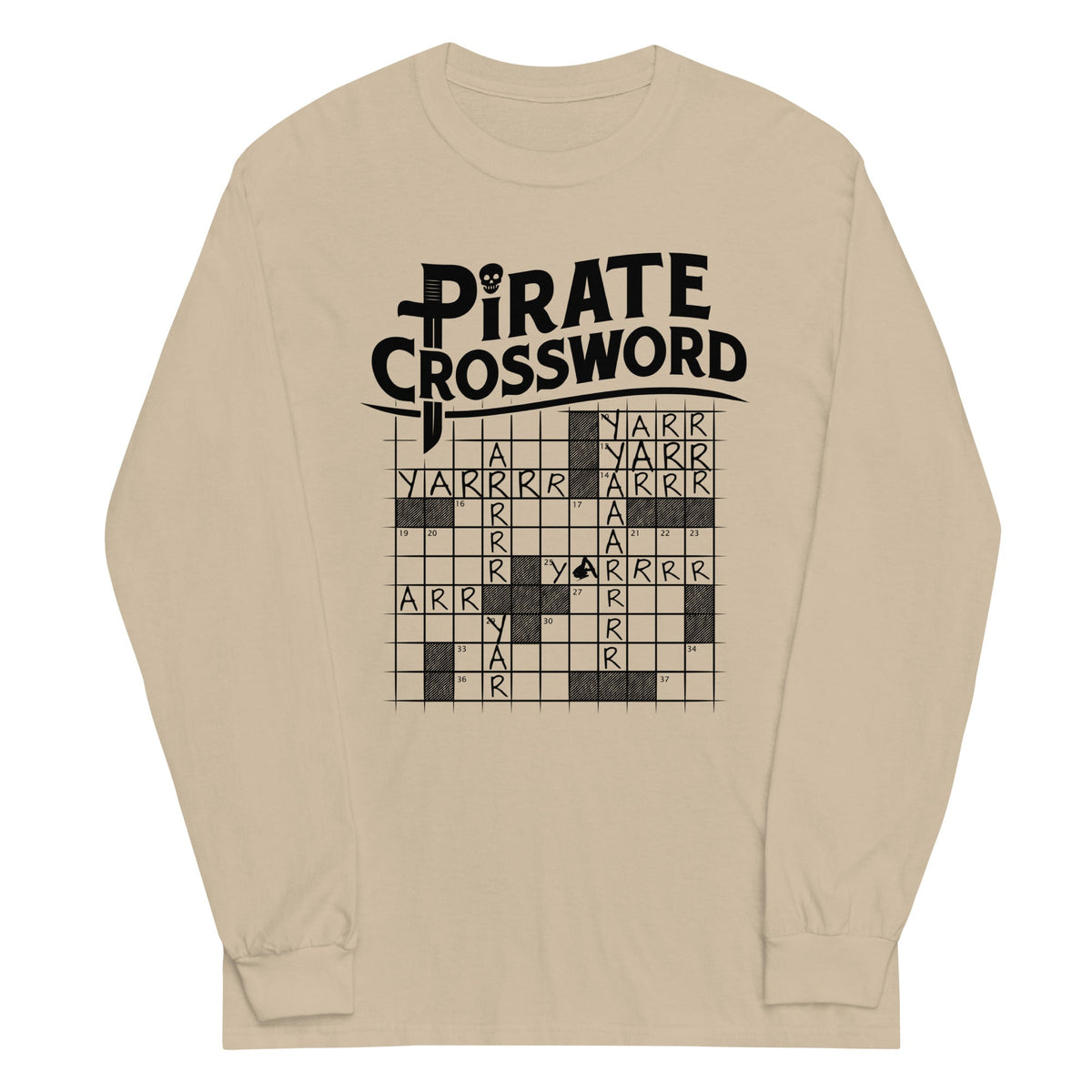 Pirate Crossword Unisex Long Sleeve Tee product image 3