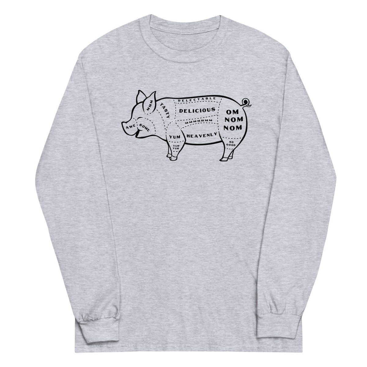 Tasty Pig Cuts Unisex Long Sleeve Tee product image 1