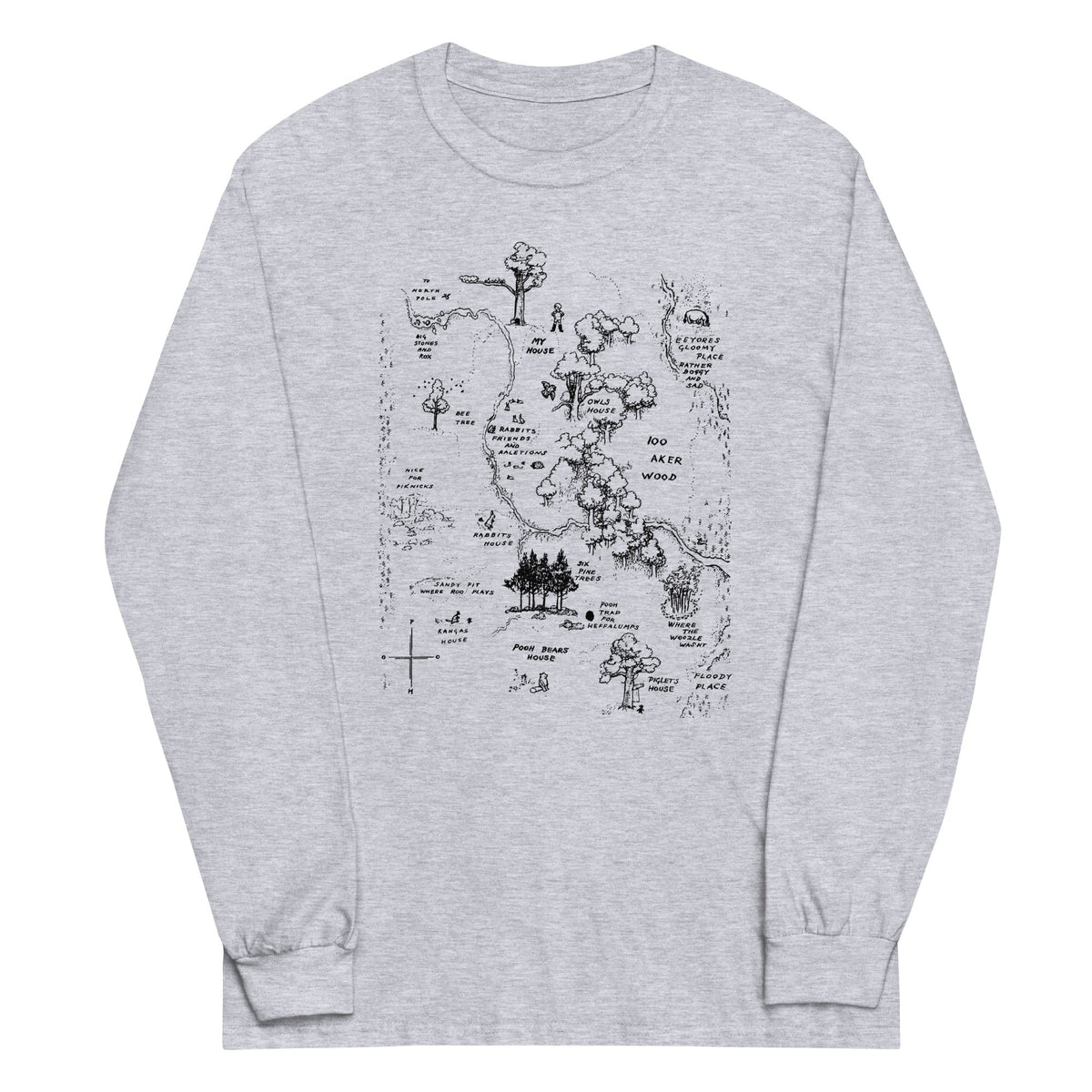 100 Acre Map Unisex Long Sleeve Tee product image 1