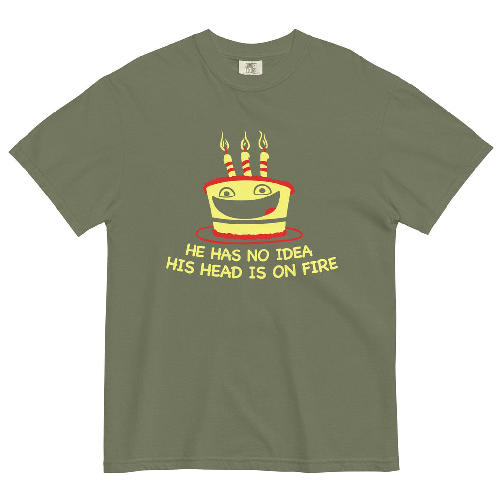 He Has No Idea His Head Is On Fire Men's Relaxed Fit Tee product image 4