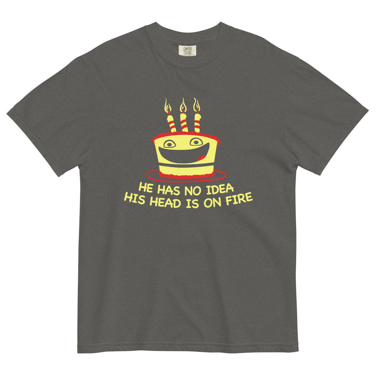 He Has No Idea His Head Is On Fire Men's Relaxed Fit Tee product image 3