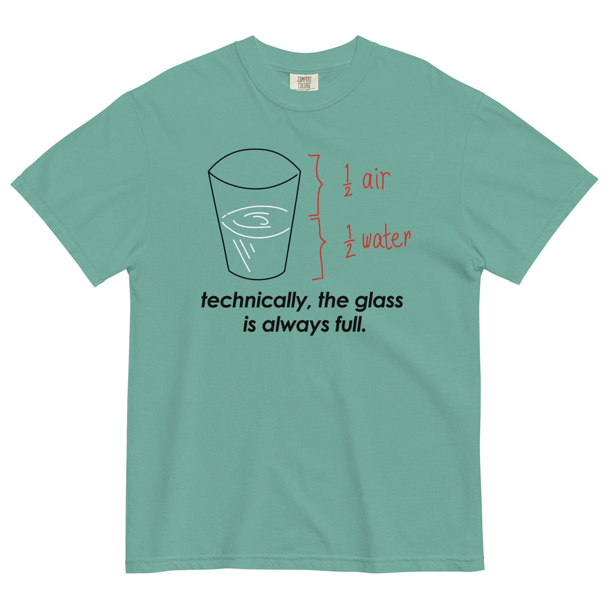 Technically, The Glass Is Always Full Men's Relaxed Fit Tee product image 4