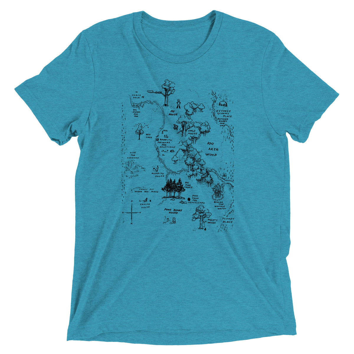 100 Acre Map Men's Tri-Blend Tee product image 1