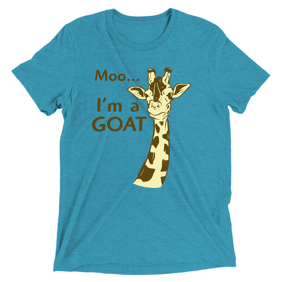 Moo, I'm A Goat Men's Tri-Blend Tee product image 1