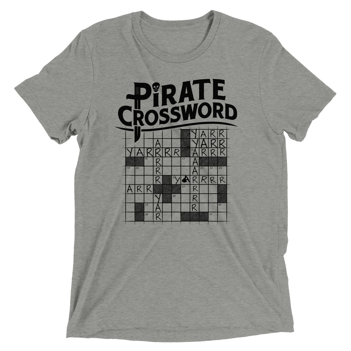 Pirate Crossword Men's Tri-Blend Tee product image 2
