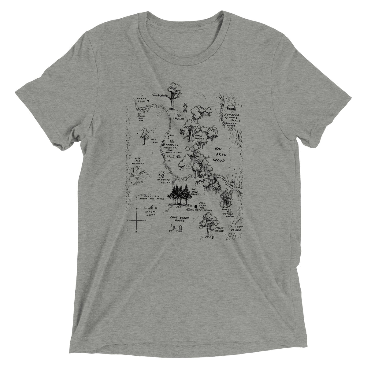 100 Acre Map Men's Tri-Blend Tee product image 2
