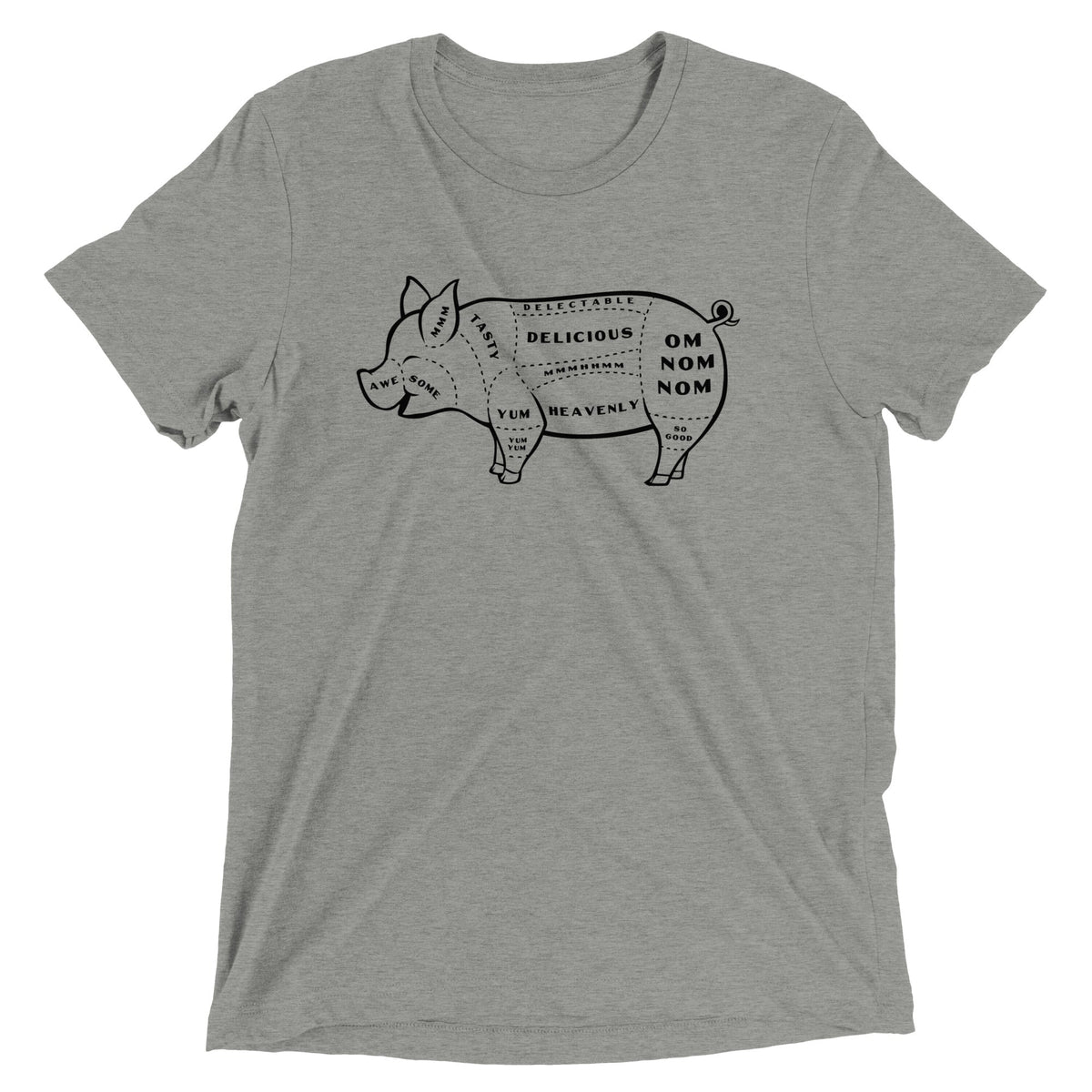 Tasty Pig Cuts Men's Tri-Blend Tee product image 1