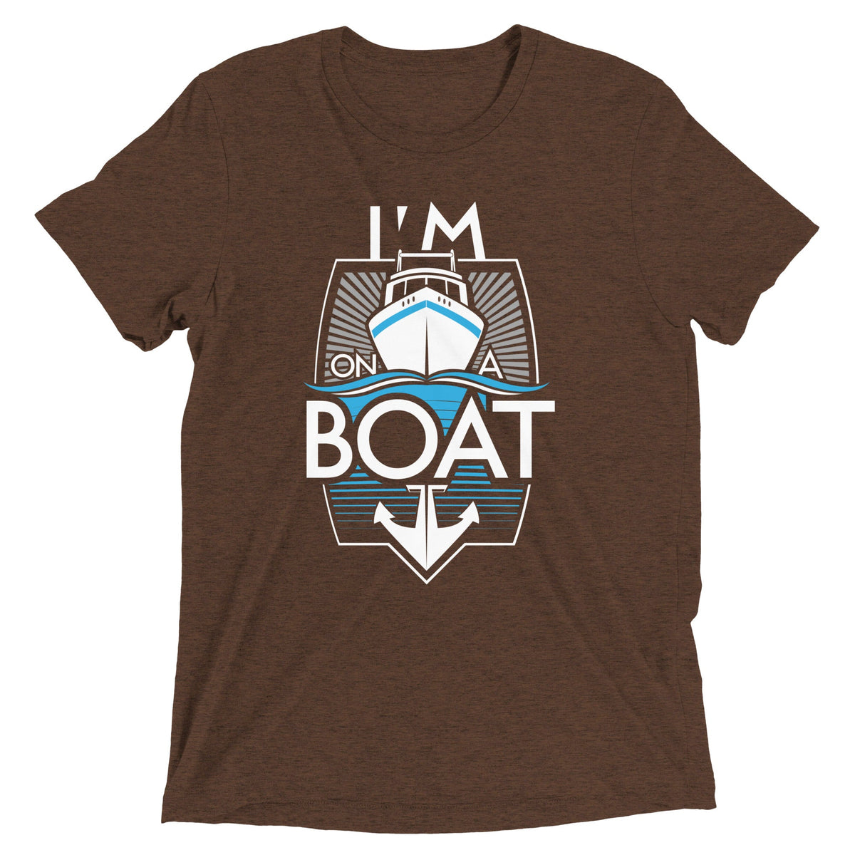 I'm On A Boat Men's Tri-Blend Tee product image 1