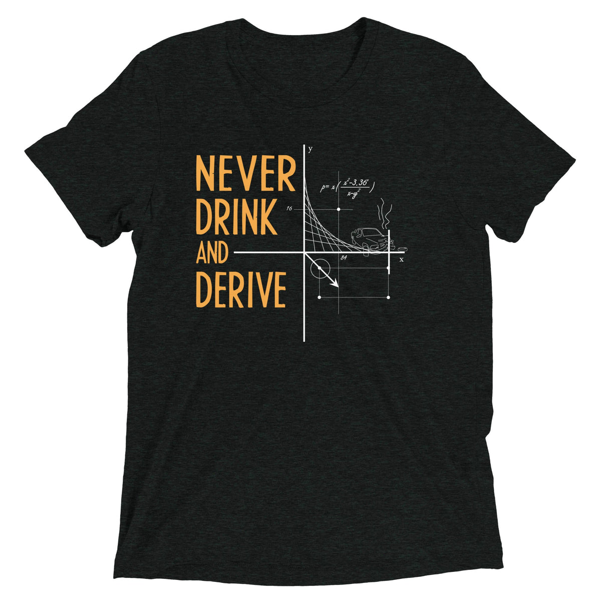 Never Drink and Derive Men's Tri-Blend Tee product image 2