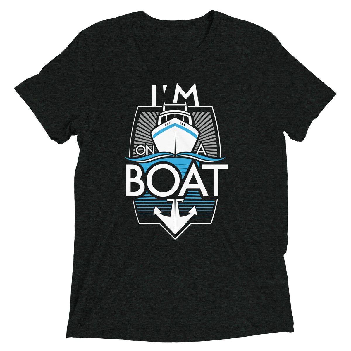I'm On A Boat Men's Tri-Blend Tee product image 2