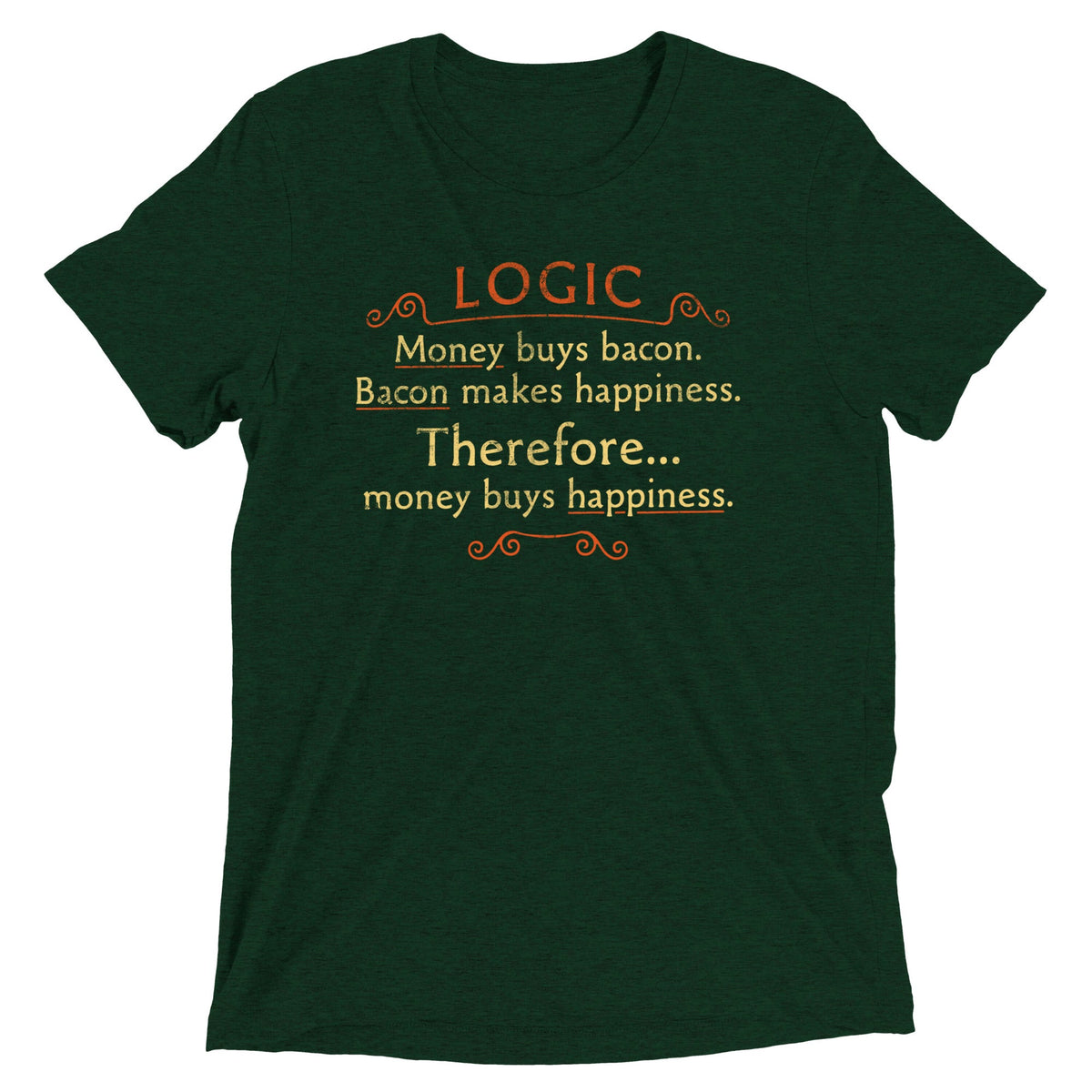 Money Buys Happiness Men's Tri-Blend Tee product image 3