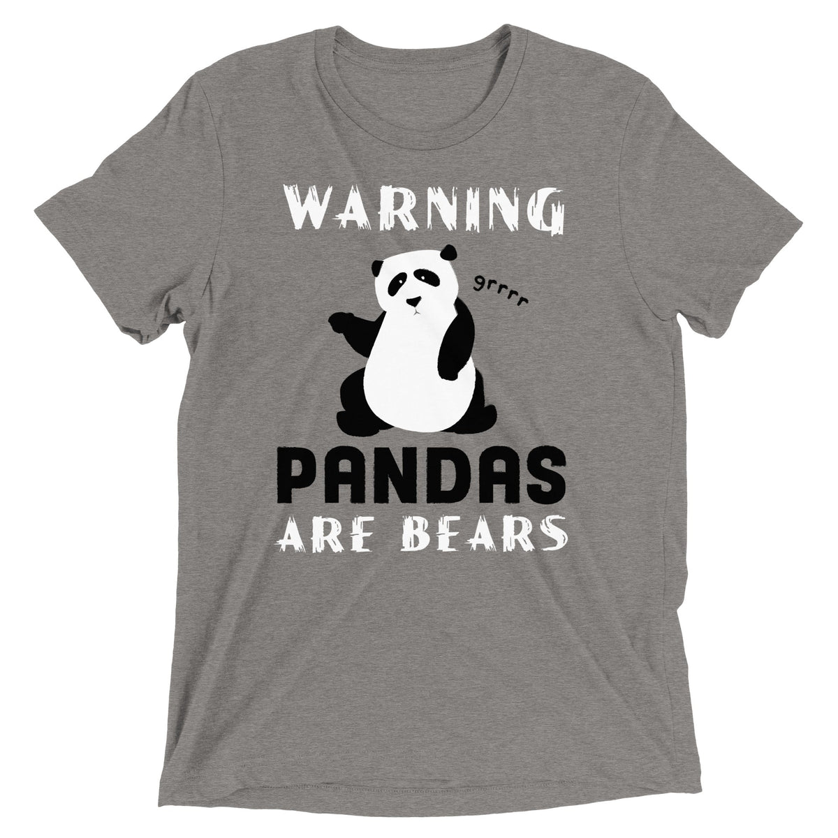 Warning, Pandas Are Bears Men's Tri-Blend Tee product image 3