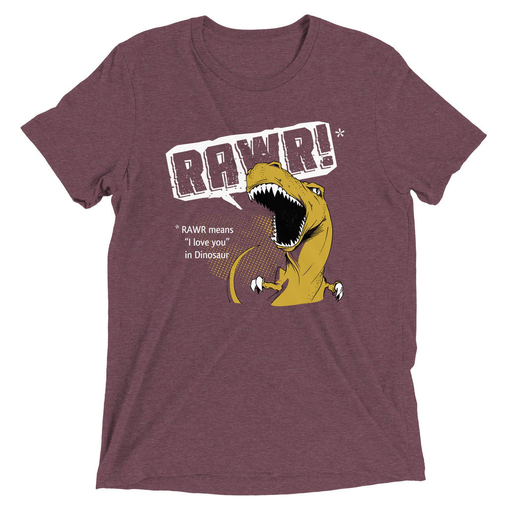 Rawr Means I Love You Men's Tri-Blend Tee product image 3