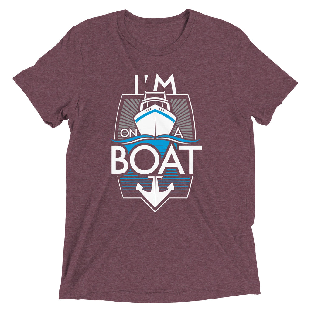 I'm On A Boat Men's Tri-Blend Tee product image 3