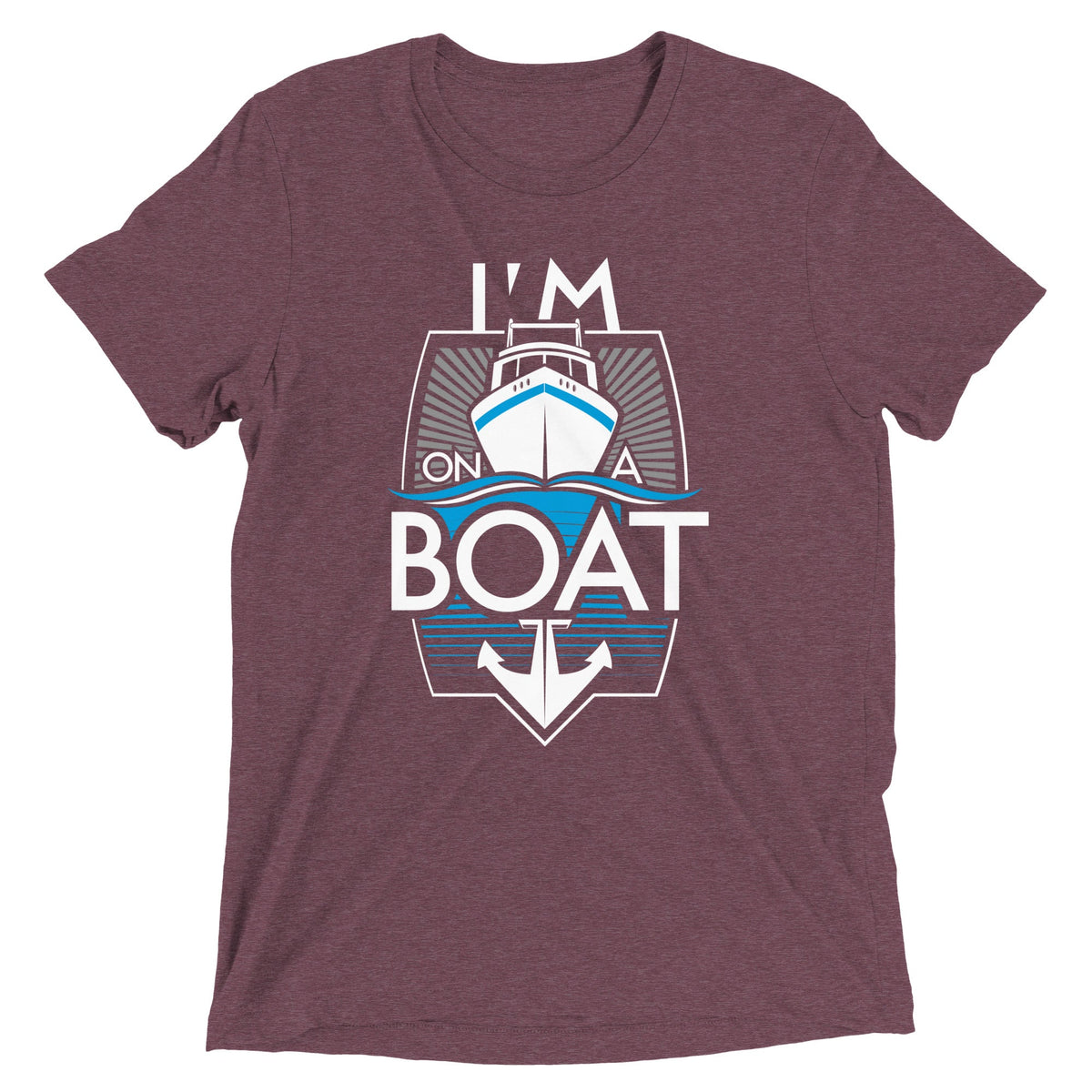 I'm On A Boat Men's Tri-Blend Tee product image 3