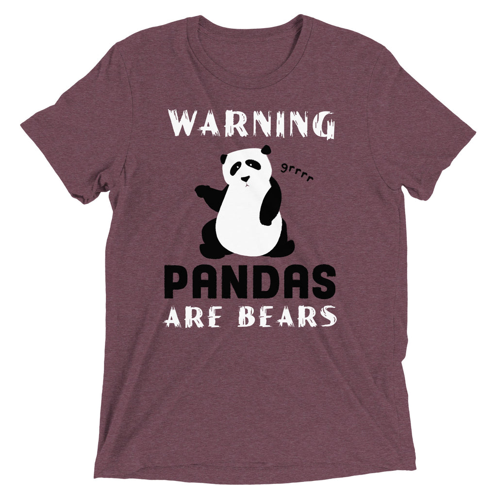 Warning, Pandas Are Bears Men's Tri-Blend Tee product image 4