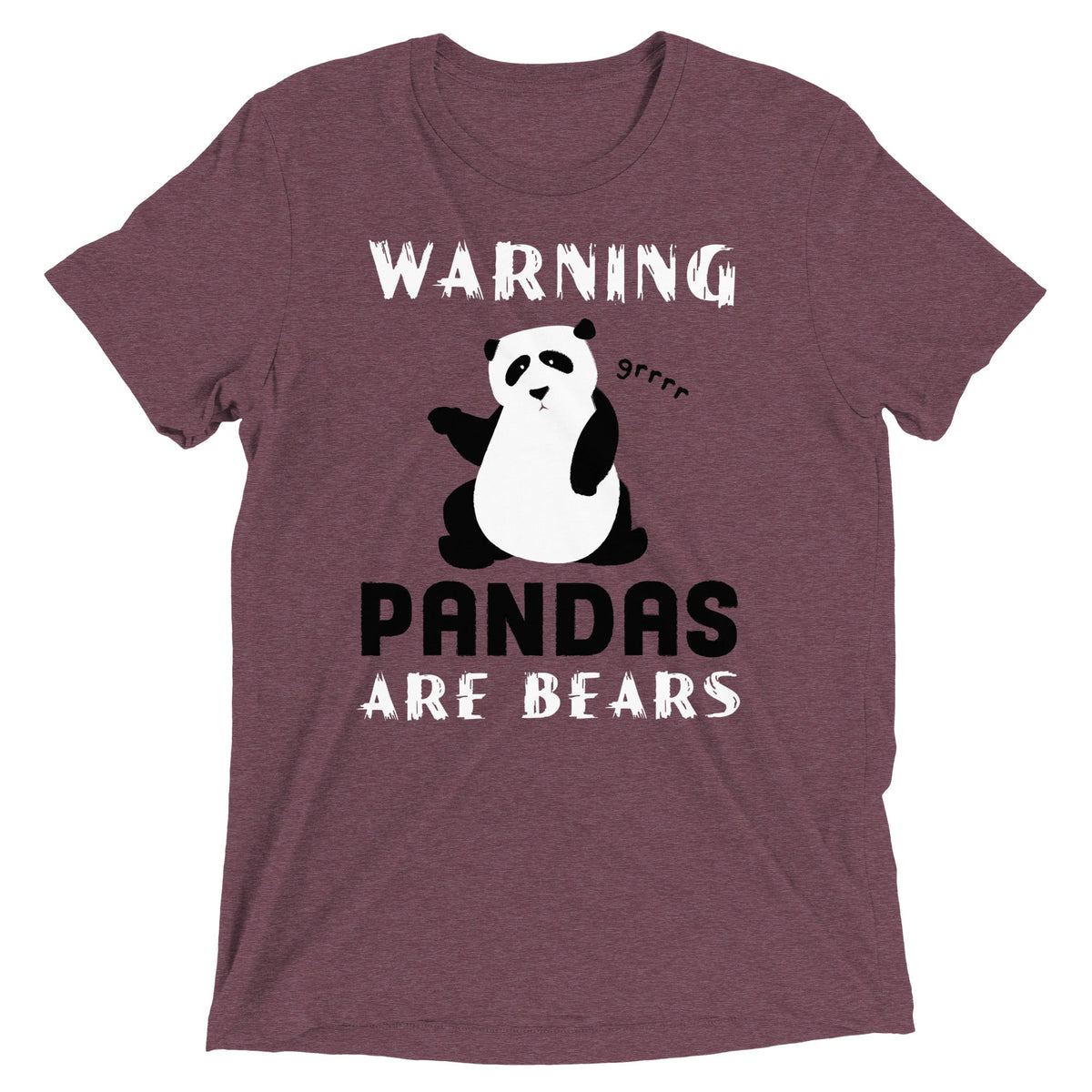 Warning, Pandas Are Bears Men's Tri-Blend Tee product image 4