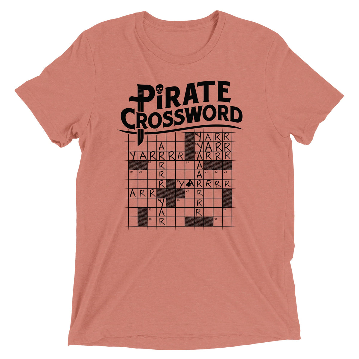 Pirate Crossword Men's Tri-Blend Tee product image 3
