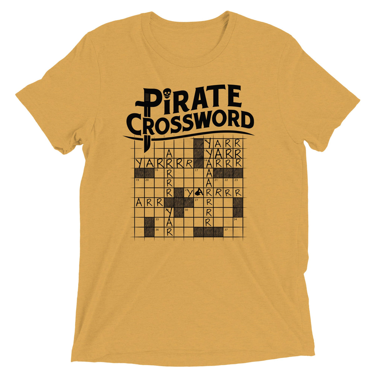 Pirate Crossword Men's Tri-Blend Tee product image 5