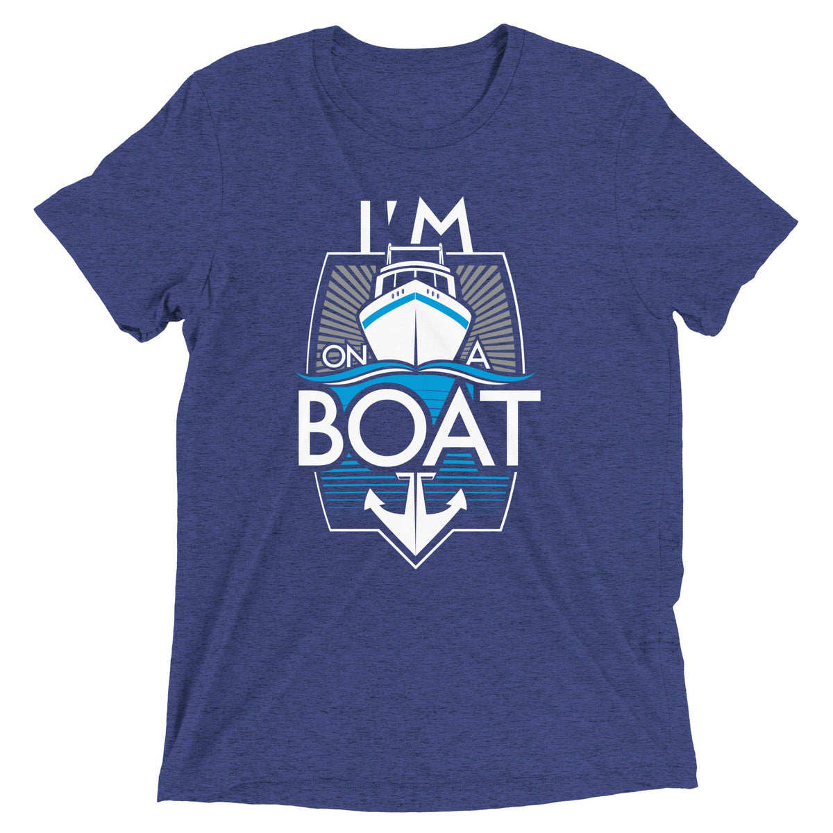 I'm On A Boat Men's Tri-Blend Tee product image 4