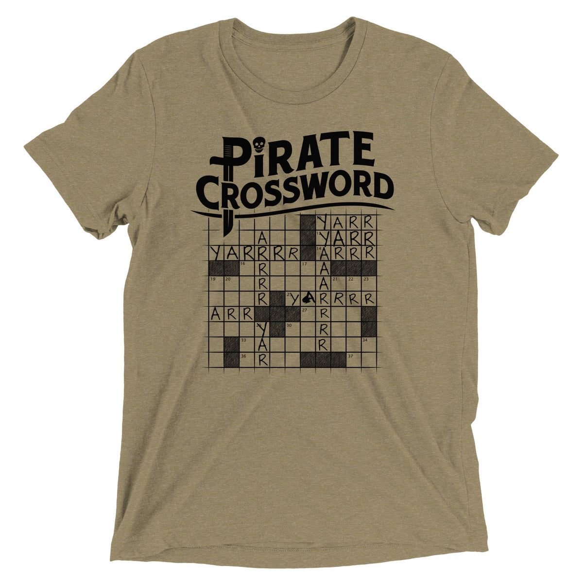 Pirate Crossword Men's Tri-Blend Tee product image 6