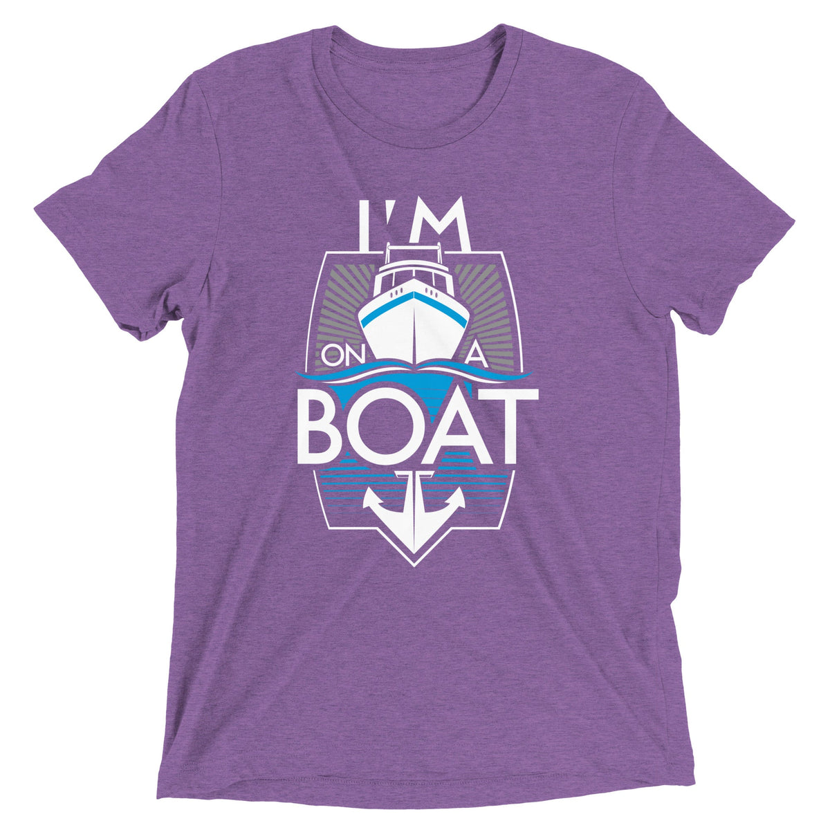 I'm On A Boat Men's Tri-Blend Tee product image 5
