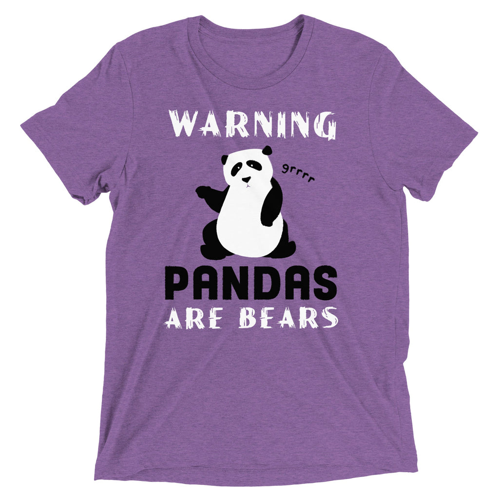 Warning, Pandas Are Bears Men's Tri-Blend Tee product image 2