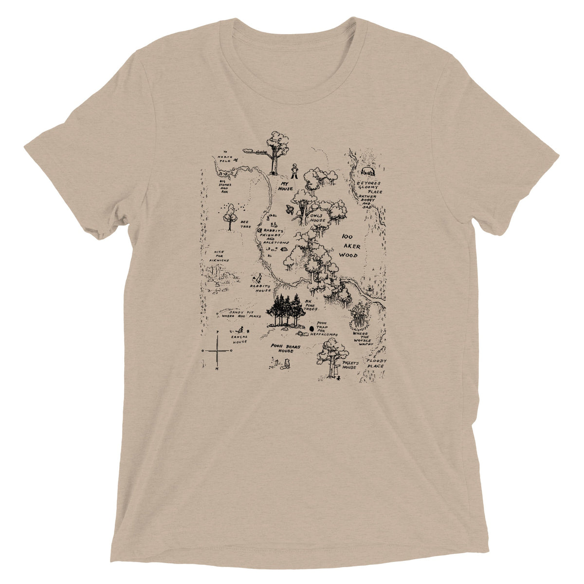 100 Acre Map Men's Tri-Blend Tee product image 5