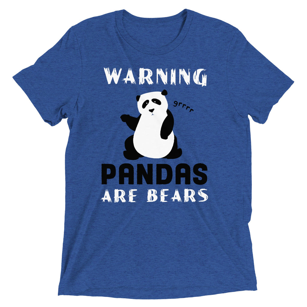 Warning, Pandas Are Bears Men's Tri-Blend Tee product image 1