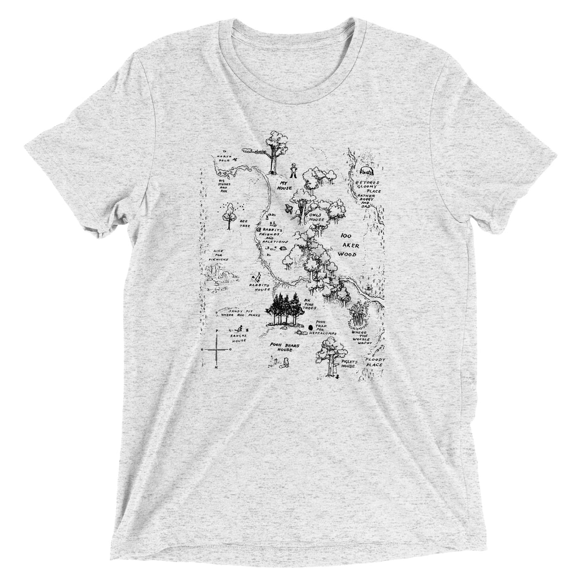 100 Acre Map Men's Tri-Blend Tee product image 3