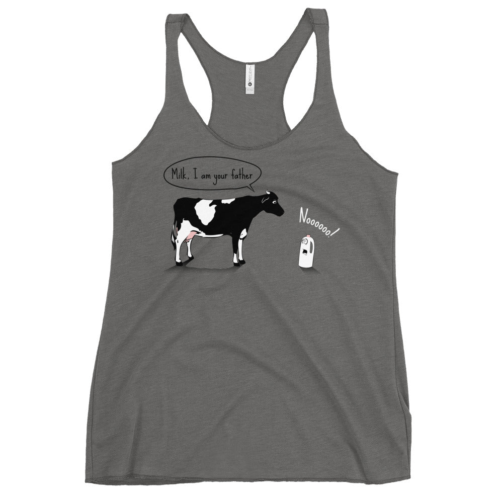 Milk, I am your father Women's Racerback Tank