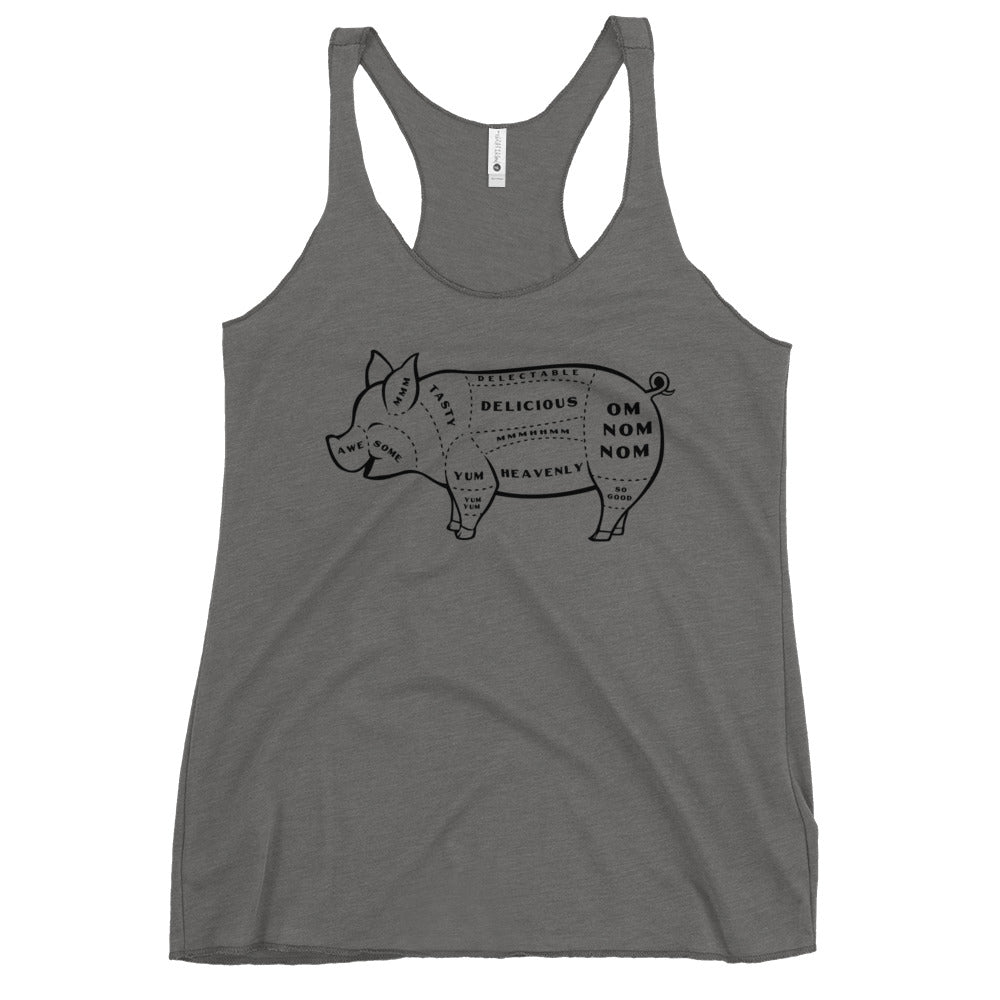 Tasty Pig Cuts Women's Racerback Tank