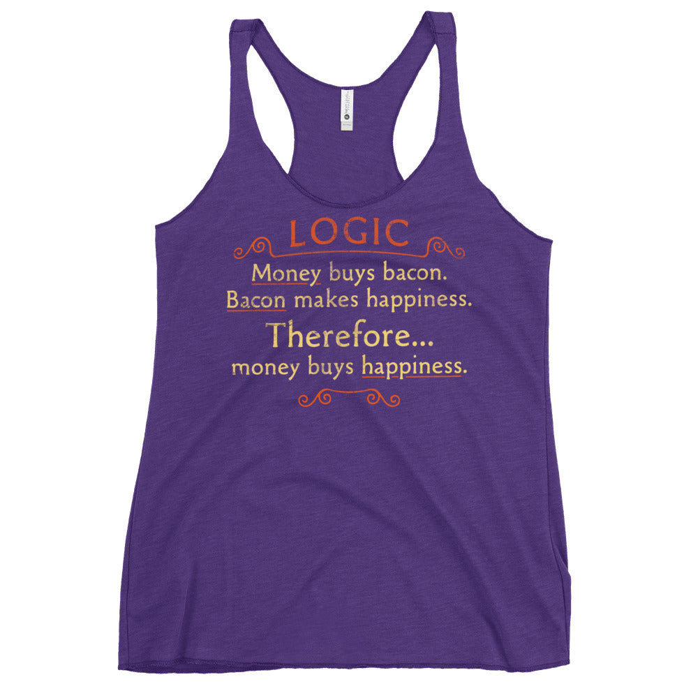 Money Buys Happiness Women's Racerback Tank