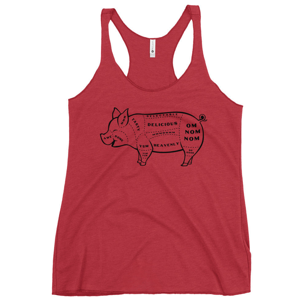 Tasty Pig Cuts Women's Racerback Tank