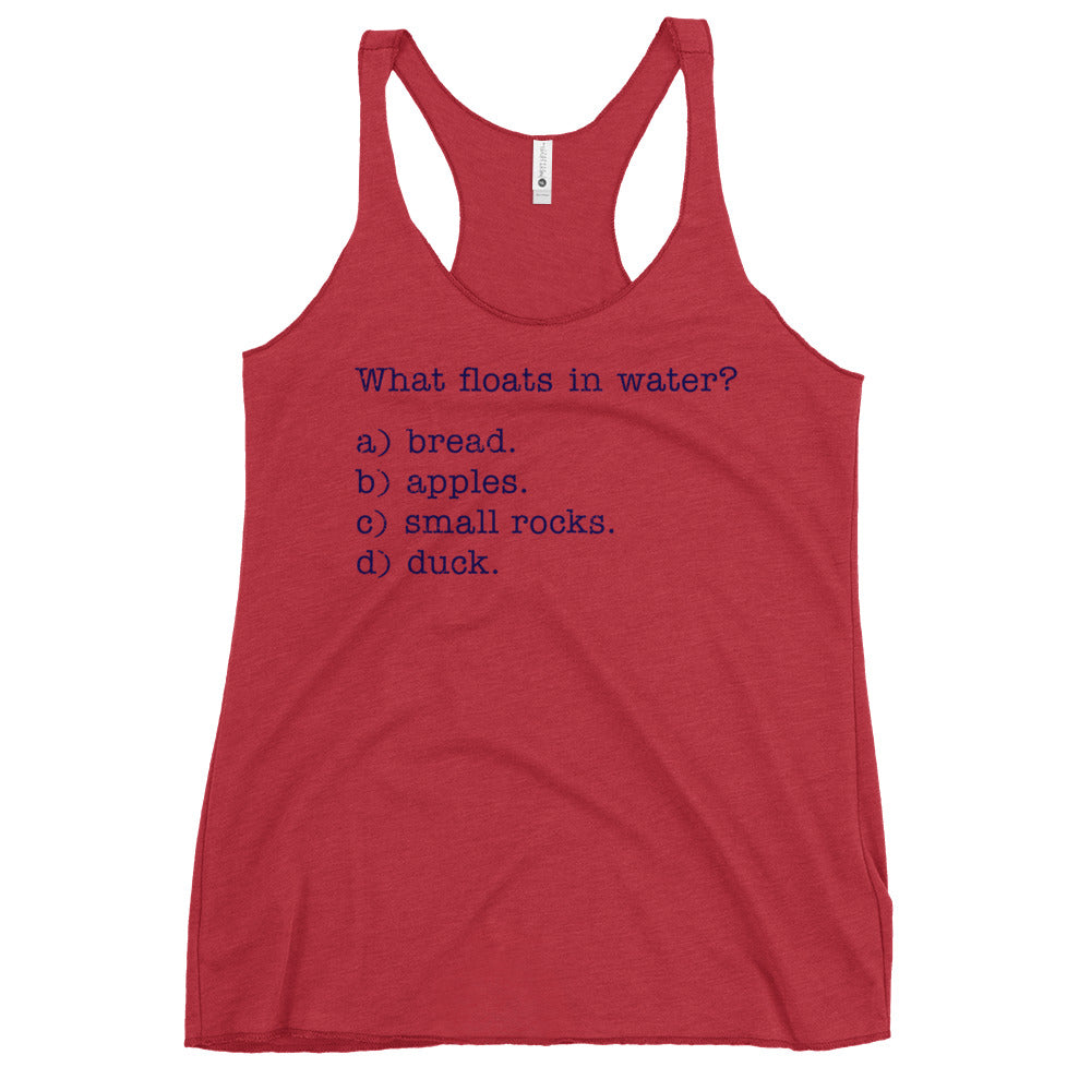 What Floats In Water? Women's Racerback Tank