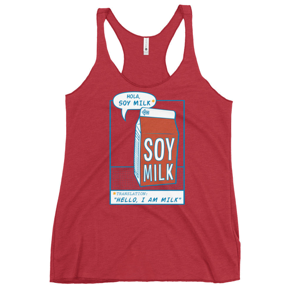 Hola, Soy Milk Women's Racerback Tank