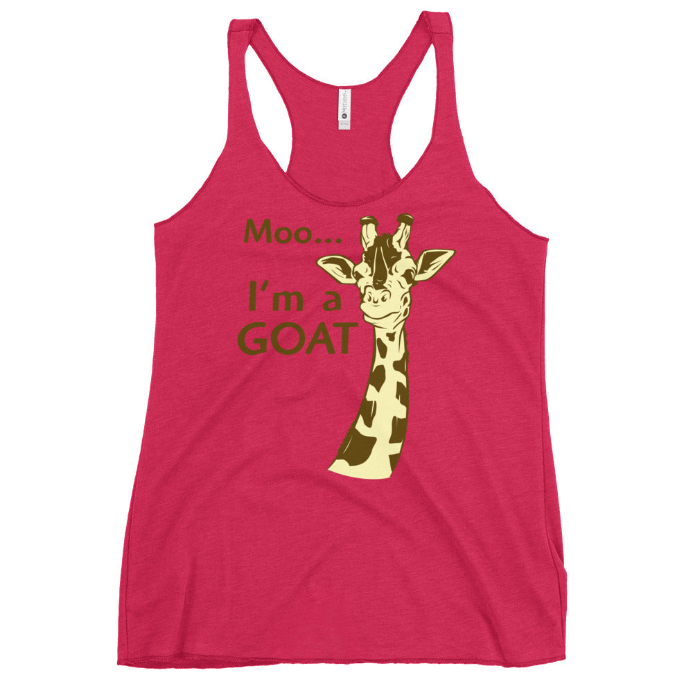 Moo, I'm A Goat Women's Racerback Tank