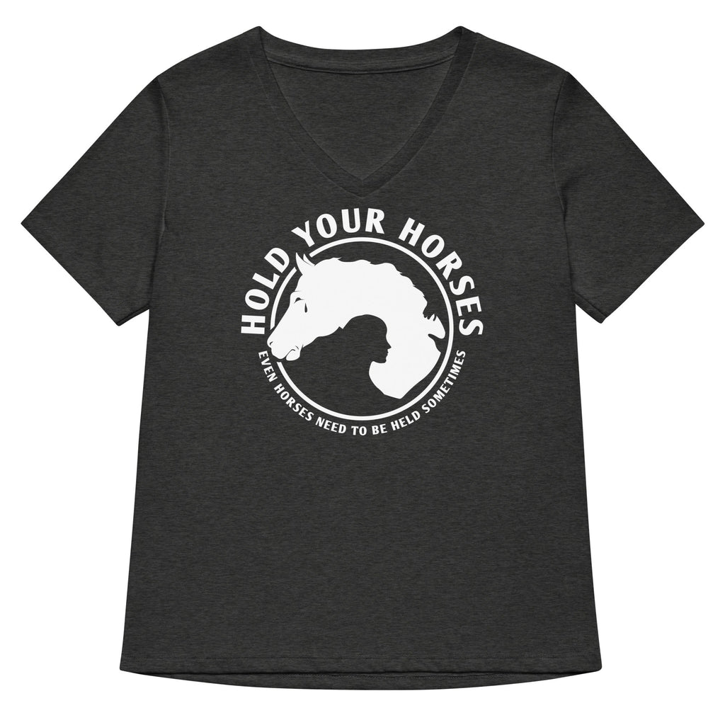 Hold Your Horses Women's V-Neck Tee product image 3