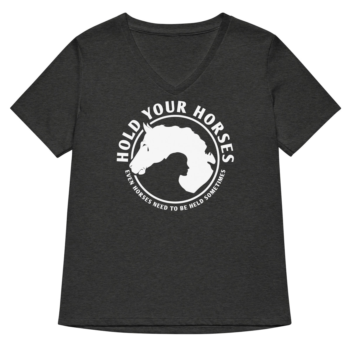 Hold Your Horses Women's V-Neck Tee product image 3