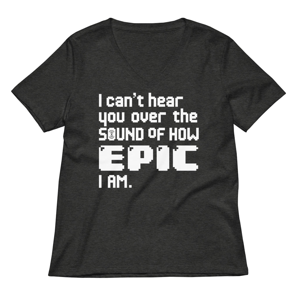 I Can't Hear You Women's V-Neck Tee product image 3