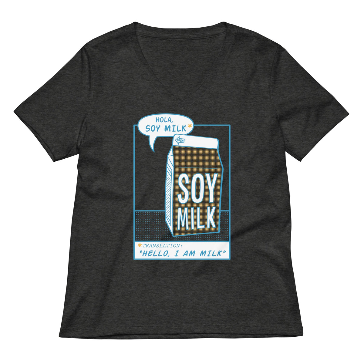 Hola, Soy Milk Women's V-Neck Tee product image 2