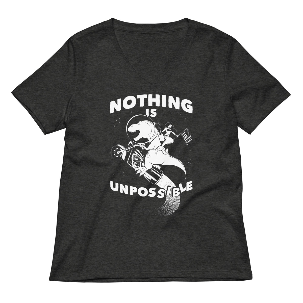 Nothing Is Unpossible Women's V-Neck Tee product image 3