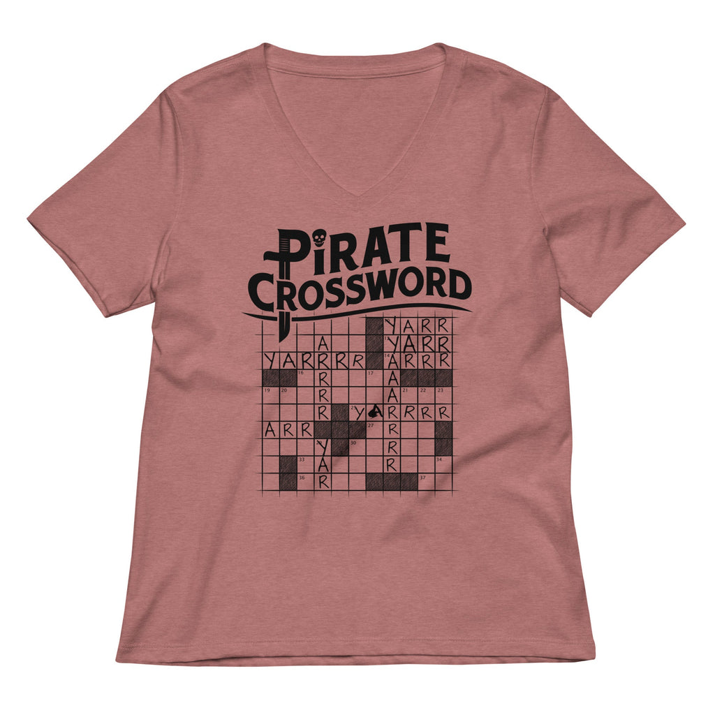 Pirate Crossword Women's V-Neck Tee product image 2