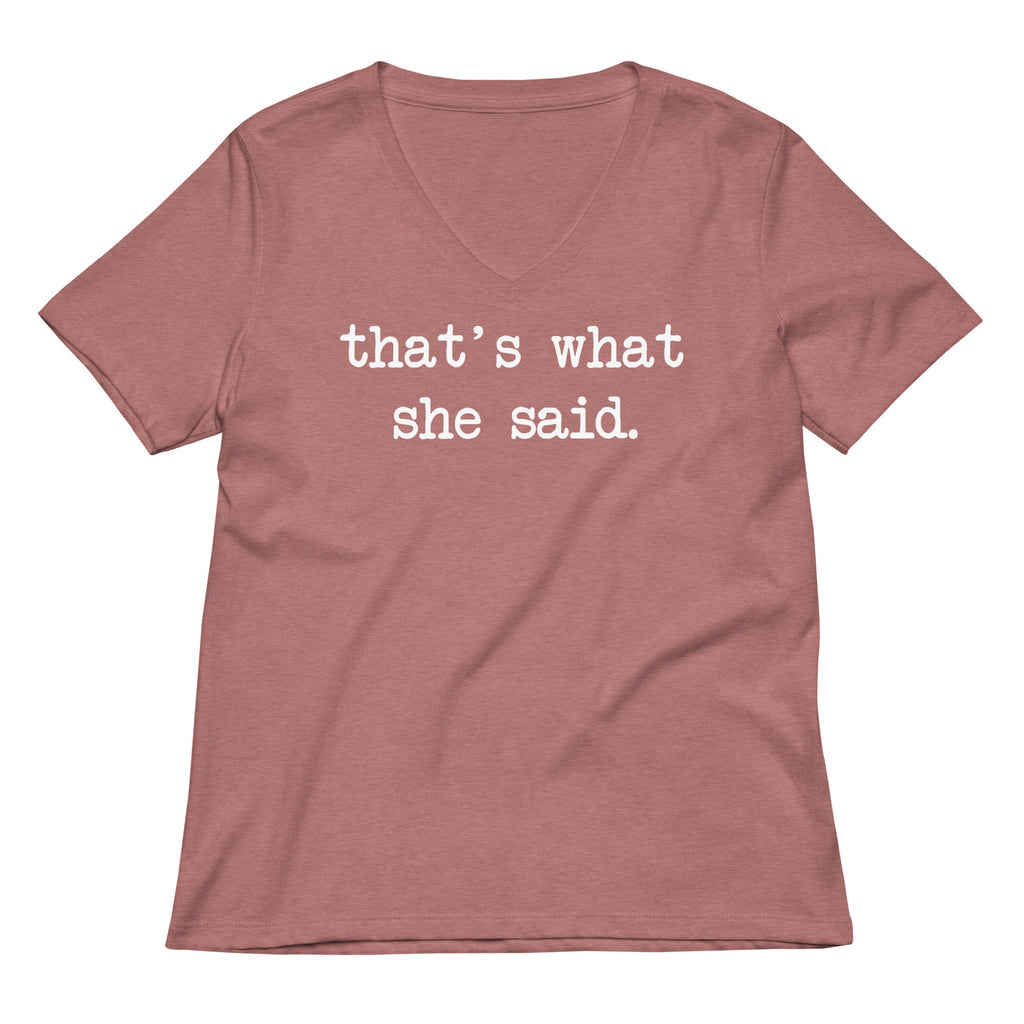 That's What She Said Women's V-Neck Tee product image 5